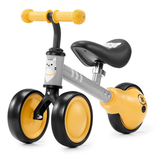 Kinderkraft, rowerek biegowy pchacz Cutie, żółty, regulowany Kinderkraft
