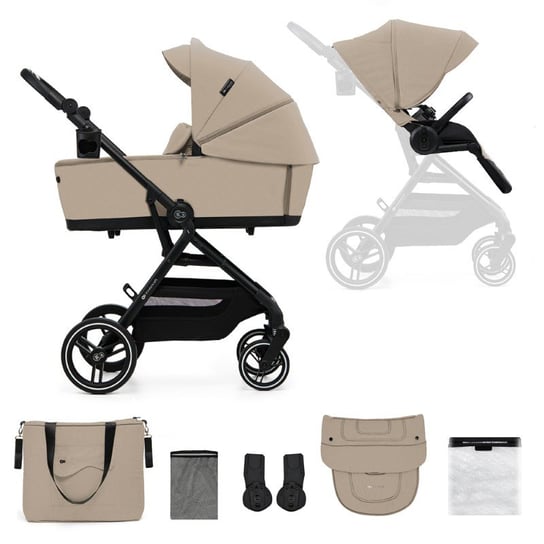 Kinderkraft YOXI Wózek wielofunkcyjny zestaw  2w1 Sand Beige Kinderkraft