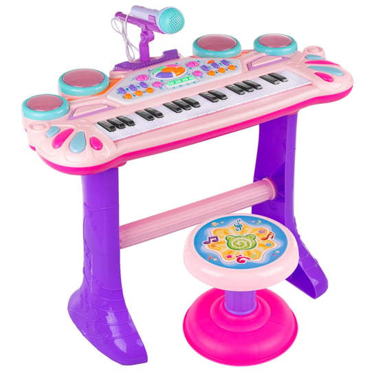 Kinderplay, keyboard z mikrofonem i taboretem Kinderplay