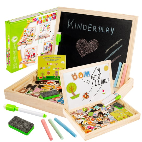 Kinderplay, kreatywna tablica magnetyczna z puzzlami Kinderplay