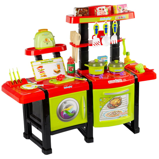 Kinderplay, kuchnia dla dzieci z tosterem zielono-czerwona Kinderplay