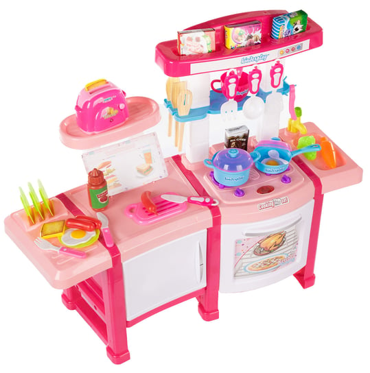 Kinderplay, różowa kuchnia dla dzieci z tosterem Kinderplay
