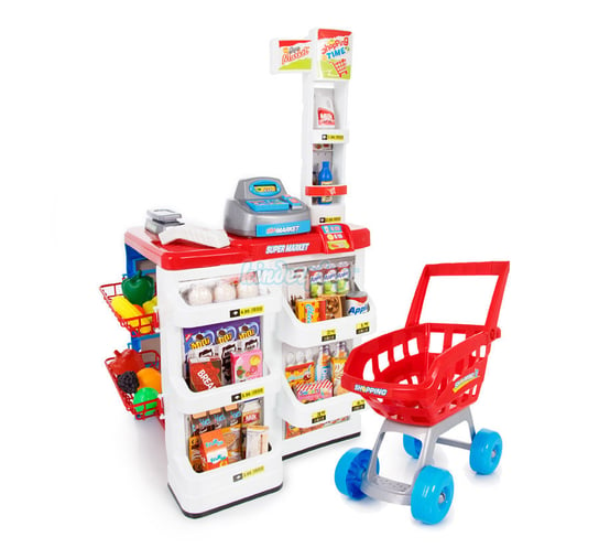 Kinderplay, supermarket z wózkiem Kinderplay
