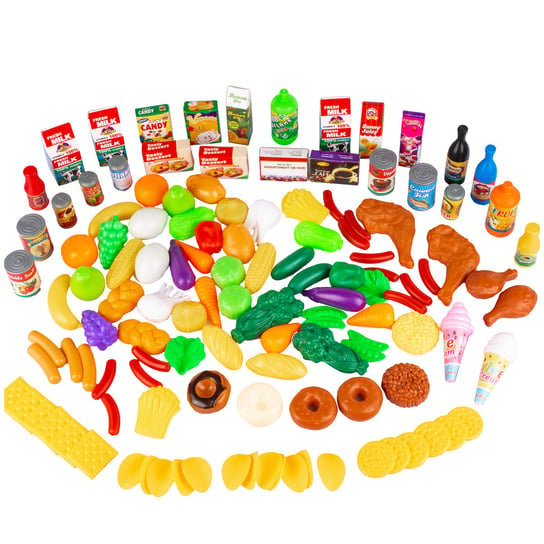 Kinderplay, zabawka edukacyjna Owoce i warzywa w koszyku, 120 el. Kinderplay