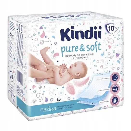 Kindii, Pure & Soft, Podkłady jednorazowe dla niemowląt, 10 szt. Harper