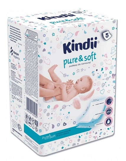 Kindii Pure & Soft Podkłady jednorazowe dla niemowląt 1op.-5szt Harper
