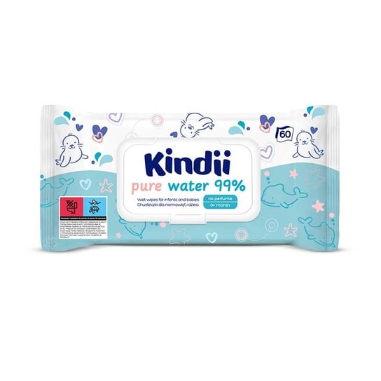 Kindii Pure Water Chusteczki Nawilżane Wodą 60 Szt Kindi Kids
