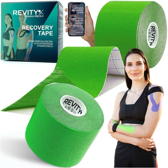 KINESIOLOGY TAPE 1 szt. 5m MEDYCZNA TAŚMA KINEZJOLOGICZNA TEJPY REVITY