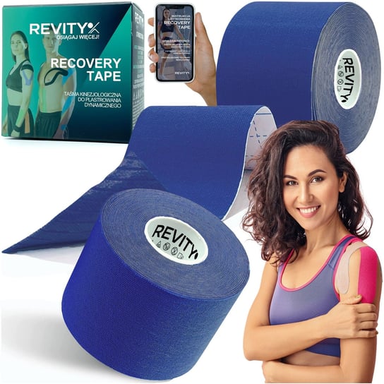 KINESIOLOGY TAPE 1 szt. 5m MEDYCZNA TAŚMA KINEZJOLOGICZNA TEJPY REVITY