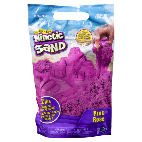 Kinetic Sand - kolorowy piasek kinetyczny (2lb/90g) Różowy Kinetic Sand