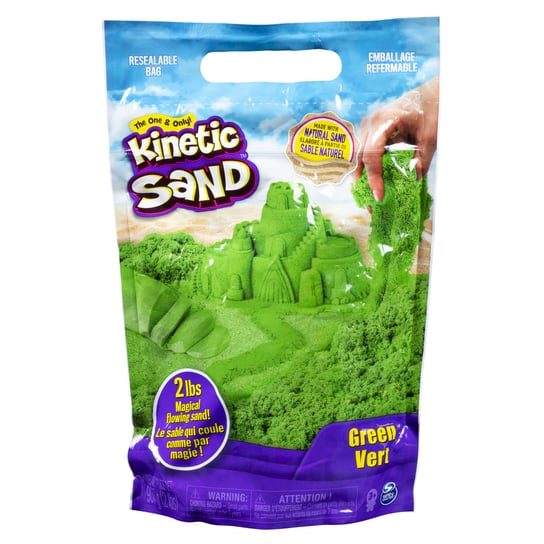 Kinetic Sand - kolorowy piasek kinetyczny (2lb/90g) Zielony Kinetic Sand