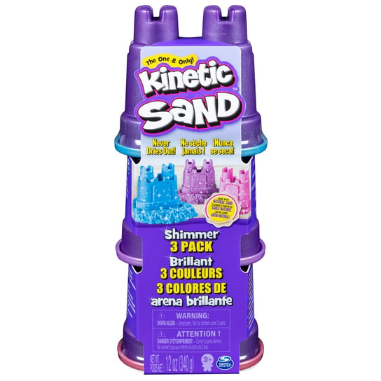 Kinetic Sand, piasek kinetyczny Błyszczący zestaw Kinetic Sand