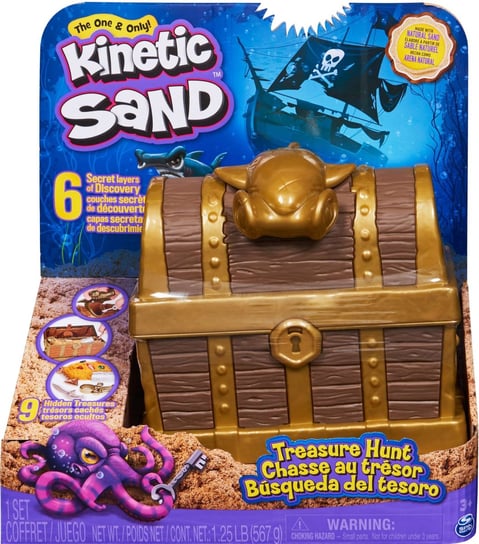 Kinetic Sand - Ukryty skarb. Zestaw piasku kinetycznego z akcesoriami. Kinetic Sand