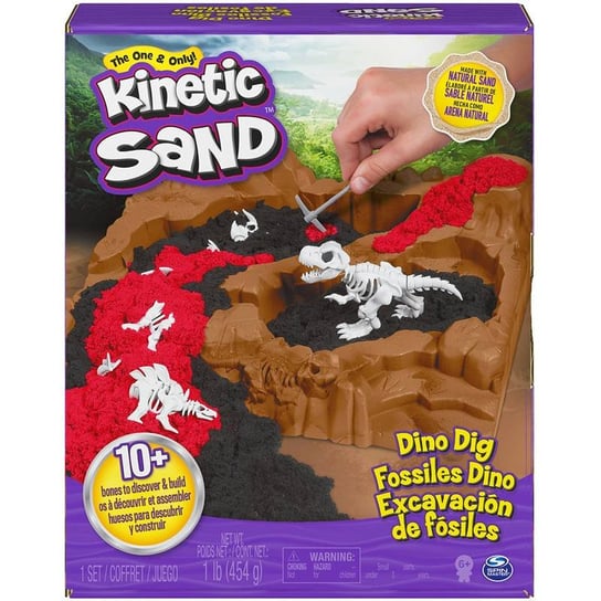 Kinetic Sand - Wykopalisko dinozaurów, zestaw piasku kinetycznego z akcesoriami Kinetic Sand