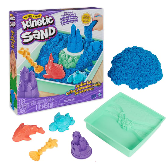 Kinetic Sand - zestaw piaskownica Niebieski Kinetic Sand