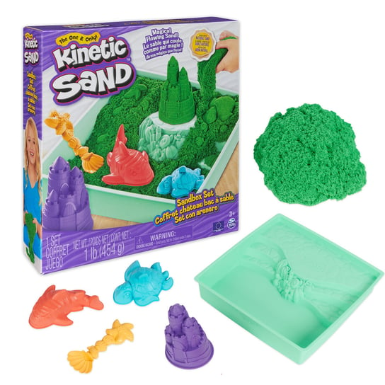 Kinetic Sand - zestaw piaskownica zielona Kinetic Sand