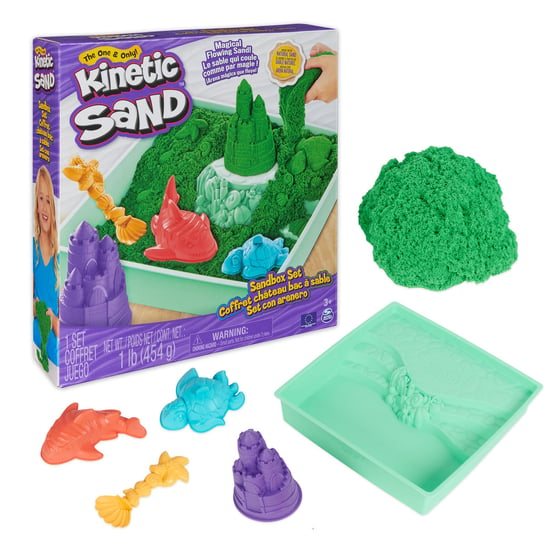 Kinetic Sand - zestaw piaskownica Zielony Kinetic Sand