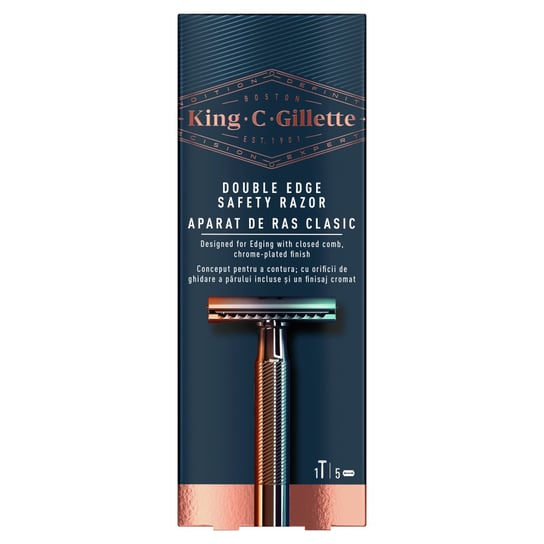King C. Gillette Double Edge Maszynka Do Golenia Dla Mężczyzn - 5 Ostrzy King C. Gillette