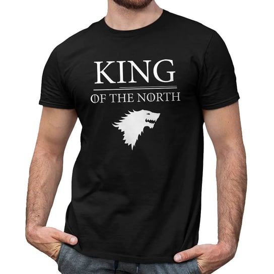 King of the north - męska koszulka z motywem serialu Gra o tron Koszulkowy