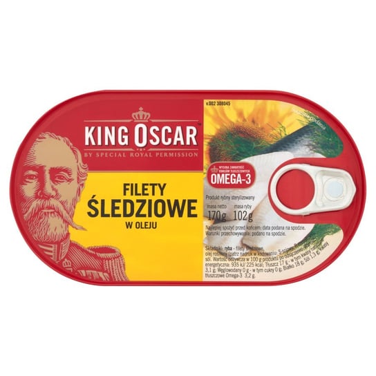 King oscar filety śledziowe w oleju 170g King Oscar