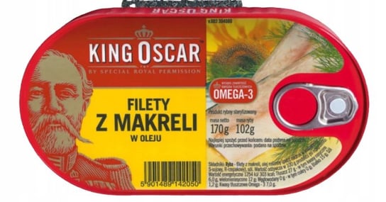 King Oscar Filety z makreli w oleju 170g King Oscar