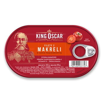 King Oscar Filety Z Makreli W Sosie Pomidorowym 160G M&C