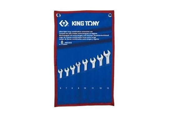 king tony zestaw kluczy płasko-oczkowych długich 8cz 6-13mm etui KING TONY
