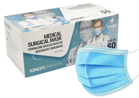 Kingfa medical, Maseczka medyczna KF-B P01(R)-CM opak.50szt. Kingfa Medical