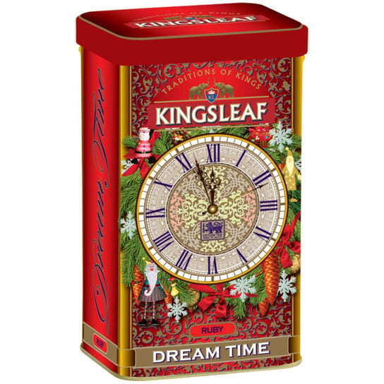 Kingsleaf DREAM TIME RUBY herbata czarna MALWA I NAGIETEK liściasta w puszce - 75 g Basilur