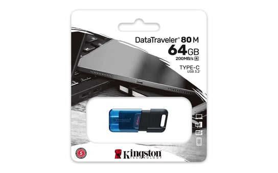 Kingston 64GB DataTraveler 80 M 200MB/s USB-C 3.2 Gen 1 Kingston