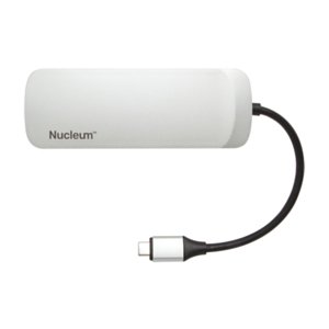 Kingston C-HUBC1-SR-EN Nucleum USB C Hub, adapter typu C do podłączenia USB 3.0, HDMI, SD/MicroSD, biały Kingston