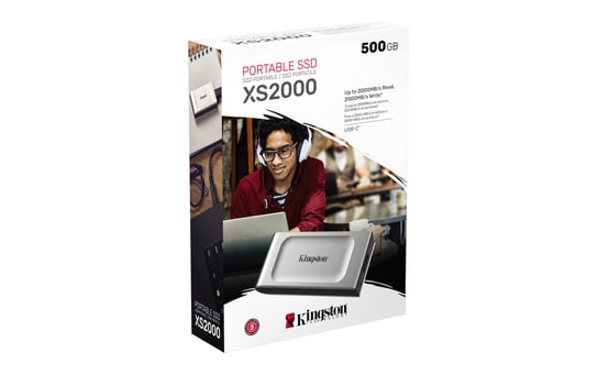 Kingston, Dysk zewnętrzny SSD, 500 GB, Srebrny Kingston
