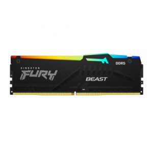 Kingston Fury Beast DDR5 RGB 16 GB 4800MT/s DDR5 CL38 DIMM Pojedynczy moduł pamięci do gier stacjonarnych - KF548C38BBA-16 Kingston