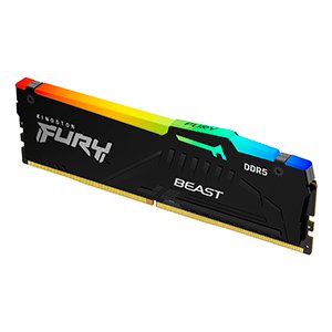 Kingston Fury Beast DDR5 RGB 16 GB 6000MT/s DDR5 CL40 DIMM Pojedynczy moduł pamięci do gier stacjonarnych - KF560C40BBA-16 Kingston