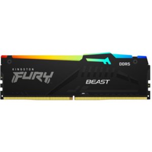Kingston Fury Beast DDR5 RGB 32 GB 4800MT/s DDR5 CL38 DIMM Pojedynczy moduł pamięci do gier stacjonarnych - KF548C38BBA-32 Kingston