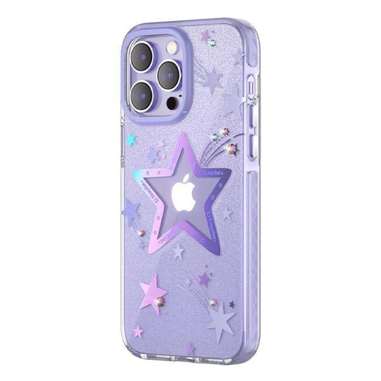 Kingxbar Heart Star Series Etui Iphone 14 Pro Etui W Gwiazdki Purple Star Kingxbar