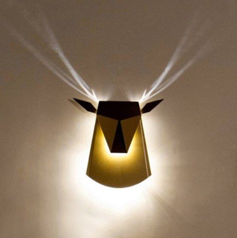 Kinkiet Deer czarny - LED, stal węglowa MIA home