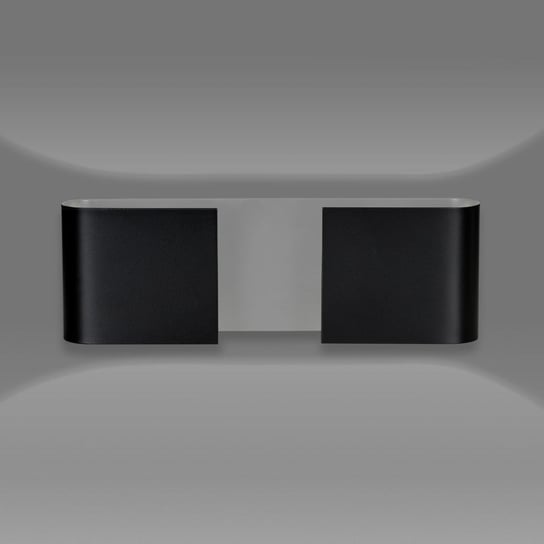 Kinkiet dekoracyjny EMIBIG Duo, czarny, 20 W, 12x36 cm EMIBIG