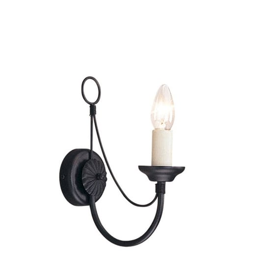 Kinkiet klasyczny 1pł ELSTEAD LIGHTING, Carisbrooke CB1 BLK, czarny, E14, 21x27x9,2 cm ELSTEAD LIGHTING