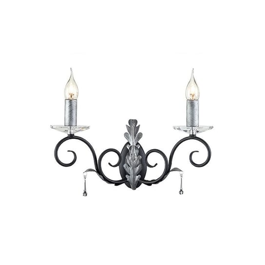Kinkiet klasyczny ELSTEAD LIGHTING, Amarilli, srebrno-czarny, E14, 29x16x37 cm ELSTEAD LIGHTING