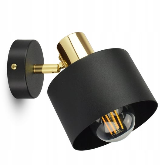 Kinkiet Lampa ścienna Classic Spot Czarna Złota 482-K1 LED E27 Luxolar
