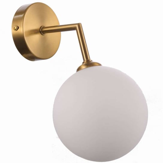 Kinkiet LAMPA ścienna DORADO LP-002/1W Light prestige loftowa OPRAWA szklana kula złota biała Light Prestige