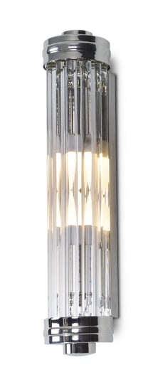 Kinkiet LAMPA ścienna FLORENCE W0241 Maxlight okrągła OPRAWA szklana glamour chrom przezroczysta MaxLight