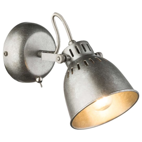 Kinkiet Lampa ścienna HERNAN 54651-1 Globo metalowa OPRAWA reflektorek srebrny Globo