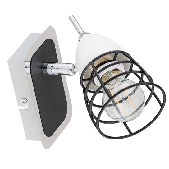 Kinkiet Lampa ścienna KET1500 metalowa OPRAWA regulowany reflektorek czarny biały KET