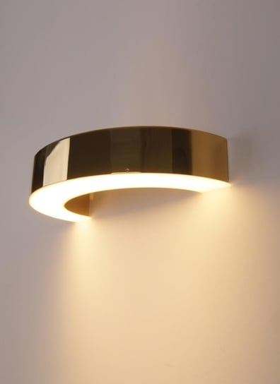 Kinkiet LAMPA ścienna LOTUS W0276 Maxlight metalowa OPRAWA półokrągła LED 7W 3000K złota MaxLight