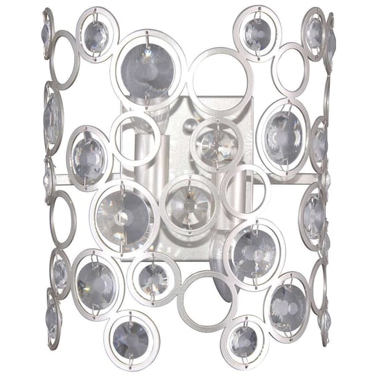 Kinkiet LAMPA ścienna NARDO WL-33064-2-CH.S Italux glamour OPRAWA metalowa z kryształkami crystal srebrna szampańska ITALUX