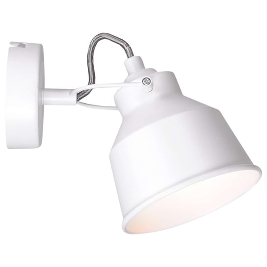 Kinkiet Lampa Ścienna Niko 1 310972 Polux Metalowa Oprawa Regulowany Reflektorek Industrialny Biały POLUX