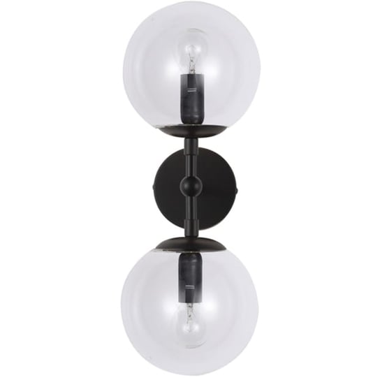 Kinkiet Lampa Ścienna Oprawa Dorado 2x E14 szklane klosze Czarny Light Prestige NNLED