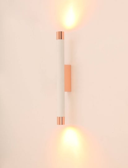 Kinkiet LAMPA ścienna Q Parette Bianco / Rose Gold Orlicki Design metalowa OPRAWA tuba biała różowe złoto Orlicki Design